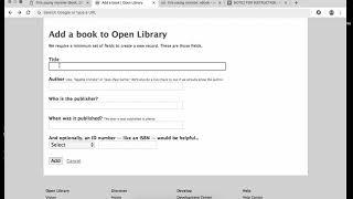 How to Add a Book to Open Library