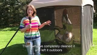 Jean Arp's Cloud shepherd (1953) in a tent in the sculpture garden (English subtitles)