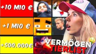 ich RANKE das VERMÖGEN ALLER MINECRAFT YOUTUBER/STREAMER