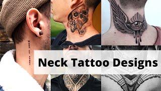 Neck tattoo designs for men | Small neck tattoos for men | New neck tattoo - Lets style buddy