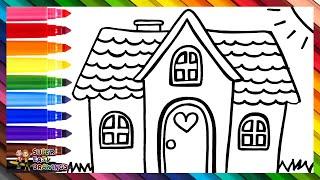 Draw and Color a House ️ Drawings for Kids