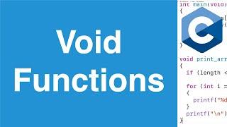 Void Functions | C Programming Tutorial