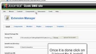 Send SMS from Joomla - with Ozeki SMS module