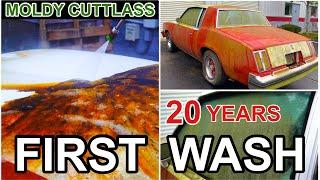 ABANDONED Barnyard Find | Nasty Moldy Cutlass | First Wash In 20 Years | Car Detailing Restoration!!