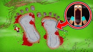 JJ and Mikey Found SCARY MONSTER FOOTPRINT? - Maizen Parody Video in Minecraft