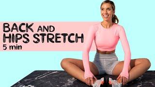 5 min BACK, HIPS & WAIST STRETCH | Real Time Home Stretch