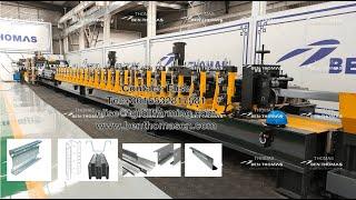 Roll forming line for metal C U Omega profiles | Perfiladeira para fabricação de perfis “U” e “C”