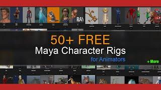 50+ Free Maya Rig Characters for Animators & more