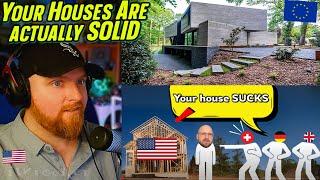 American Reacts to "Why Other Countries LAUGH at American Homes"