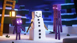 Snowman Attack! | Enderman Story | Clay Minecraft