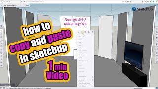 How to Copy and Paste an Object in SketchUp I How to Copy and Paste in SketchUp