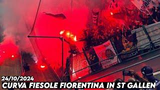 CURVA FIESOLE FIORENTINA IN ST GALLEN || St Gallen vs Fiorentina 24/10/2024