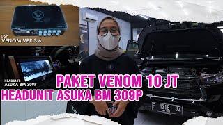 HEAD UNIT ASUKA BM 309 P DAN PAKET AUDIO VENOM 10 JT DI MOBIL INNOVA REBORN