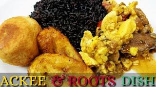 Ackee & Roots Dish | SALTFISH Free | Ital Food | Plant Based | Carib Sunsations