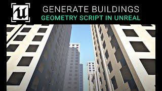 Unreal Engine 5.3 - Building Generation With Geometry/Construction Script