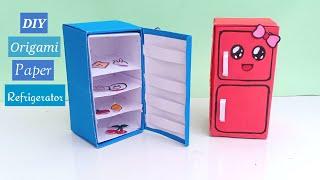 How To Make paper Refrigerator /DIY Origami Refrigerator idea / Origami Craft / Miniature Craft