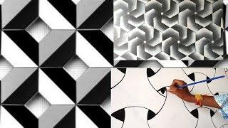 16 CREATED A NEW 3D& TEXTURE DESIGN / ROYAL PLAY/BLACK AND WHITE COMBINATION DESIGN
