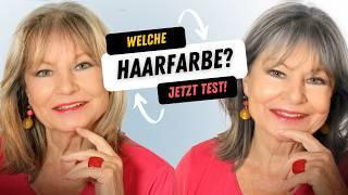 Graue Haare? Probieren Sie Ihre neue Haarfarbe ganz einfach und risikolos aus!