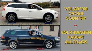 SLIP TEST - Volvo V60 Cross Country AWD & Volkswagen Passat Alltrack 4Motion  @4x4.tests.on.rollers