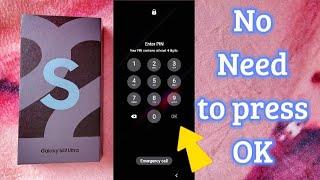 how to set enter pin without pressing OK to enter - Samsung One UI 5