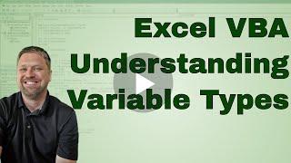 Excel VBA - Understanding Variables