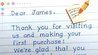 How to write a thank you letter to a first-time customer