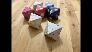 How to make an Easy Origami Octahedron, Simple Origami