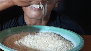 Suapan full||asmr raw rice eating||makan beras mentah||compilation vidio suapan makan beras mentah||