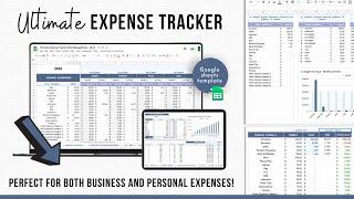 Expense Tracker Spreadsheet - Google Sheets, Manage Expenses Business Expenses How to Track Expenses