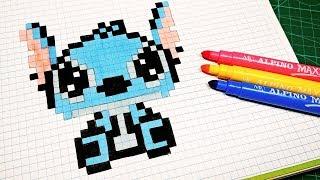 Handmade Pixel Art - How To Draw Stitch #pixelart