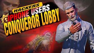Iphone users Hackers in conqueror lobby | PUBG mobile live | DRWINTERyt