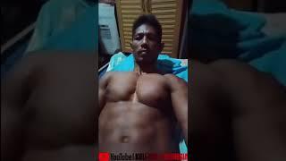 Hot Muscle Sixpack Flexing Show Off | Kuli Kekar Berotot Sixpack Rebahan Pamer Badan