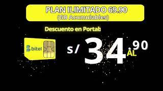 Plan ilimitado 69 90 de Bitel 2024 (Portabilidad) #bitel