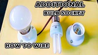 ⭕ Paano Mag Wiring Ng Additional Bulb O Receptacle Socket ⦿ How To Wire Additional Bulb Socket