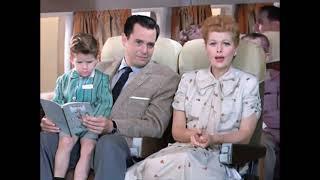 (COLORIZED) I Love Lucy Classic: Cuban Adventure with the Ricardos airplane scene