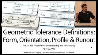 Defining GD&T Controls: Form, Orientation, Location, Profile, and Runout | Symbols & Tolerance Zones