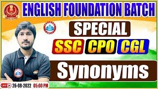 Synonyms | English Vocabulary | English For SSC CGL | SSC CPO English Classes | SSC CHSL English