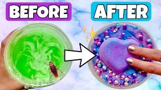 Fixing My UNFIXABLE SLIMES!  *Slime Makeover DIY*