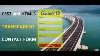 Css3 and Html5 Transparent Contact Form 7 Design