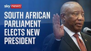 South African president delivers speech following vote in Parliament