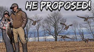 HE PROPOSED DURING A GOOSE HUNT!!!