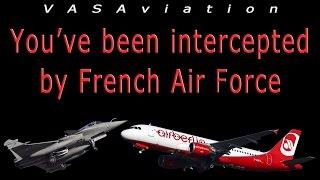 [REAL ATC] Air Berlin A320 INTERCEPTED over FRANCE!!