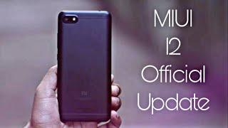 Xiaomi Redmi 6A Official MIUI 12 Update