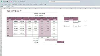 Excel : How to Pay Weekly Salary