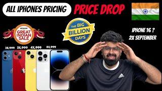 All iPhones Price & Date Big Billion Days & Amazon Sale WITHOUT CARD #iPhone15 #iphone14 #iphone13