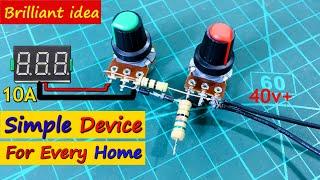 Adjustable power supply 0-60v 30A | Voltage & Ampere Controller Using D1047 Transistor