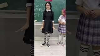 Wednesday Addams in real school #wednesday #school #shorts
