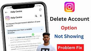 Delete Your Account Ka Option Nahi Aa Raha Hai | Instagram Delete Your Account Option Not Showing