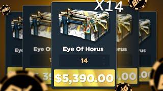 OPENING  14x "Eye Of Horus" And THIS HAPPENED... *$5,390+*  (CSGOBIG) | ADDICTED