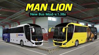 MAN_Lion Coach_Bus Mod | Full Review With Skin v.1.38 (Install + Link) | Euro Truck Simulator 2